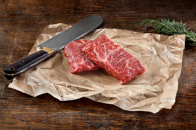 AAA Beef Flat Iron Steaks 6oz (10 Portions) 